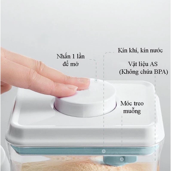Hộp trữ sữa bột chân không Ankou 1700ml