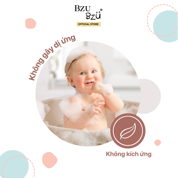Sữa tắm gội toàn thân cho bé Bzu Bzu chiết xuất yến mạch và sữa 600ml (0M+)