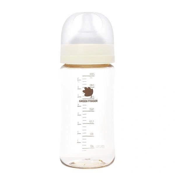 Bình sữa Greenfinger Bebegrow PPSU 280ml kèm núm (Màu kem)