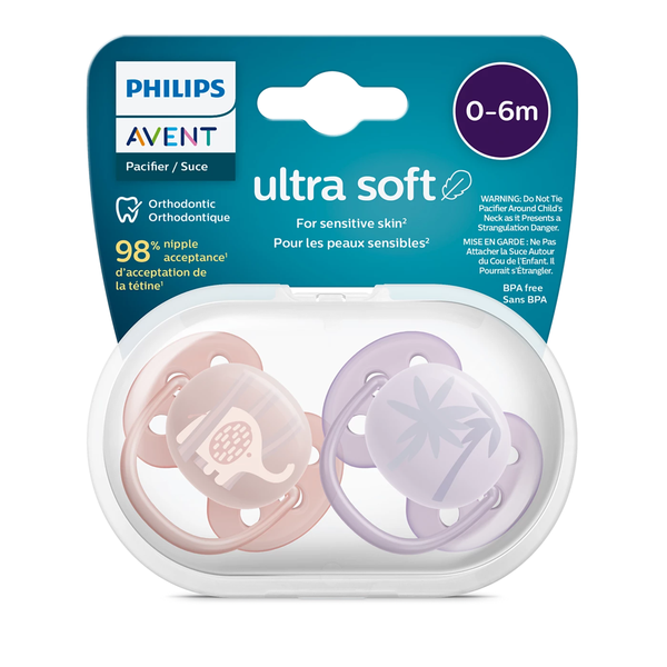 Ty ngậm siêu mềm Philips Avent (SCF091/09, 0-6M, vỉ đôi)