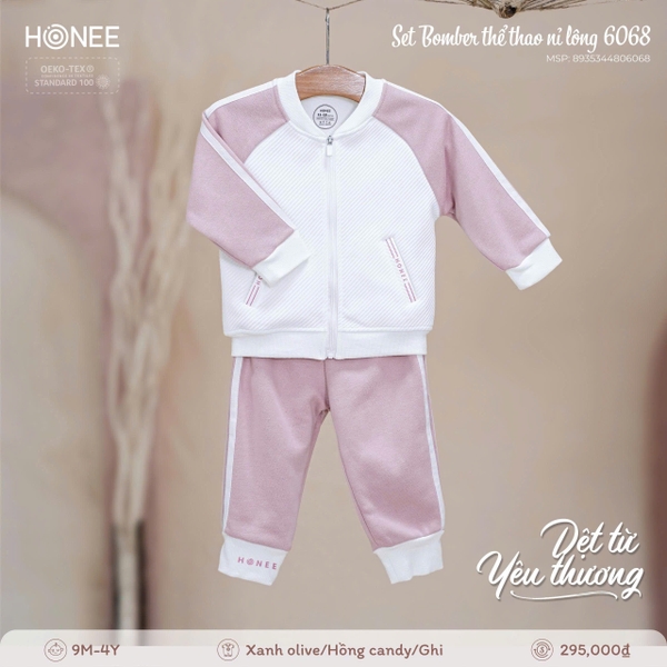 Set Bomber Thể Thao Nỉ Lông Honee 6068