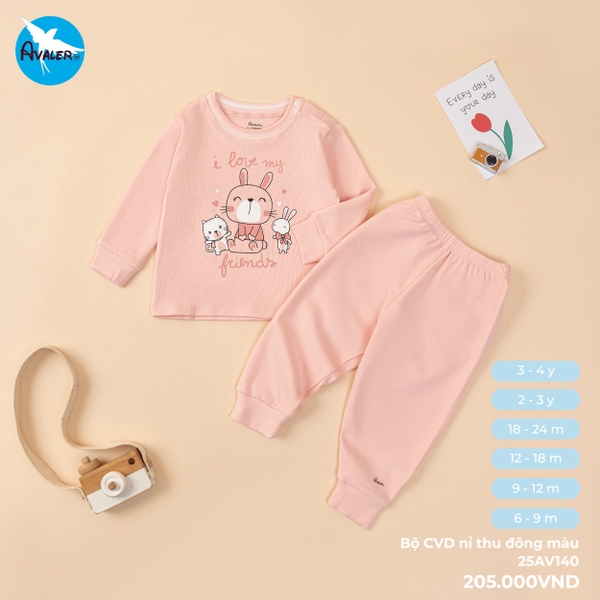 Bộ CVD nỉ thu đông màu Avaler 25AV140