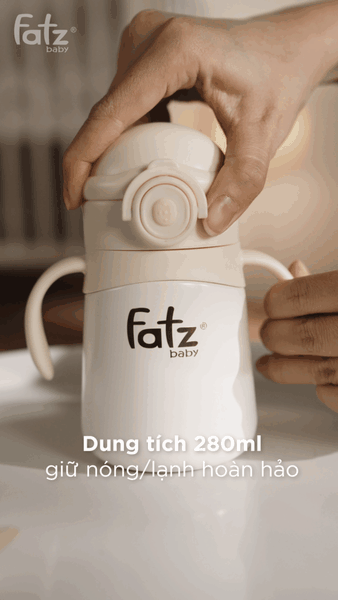 Bình tập uống INOX giữ nhiệt cao cấp cho bé Fatzbaby Sippy 5 DELUXE (280ml)