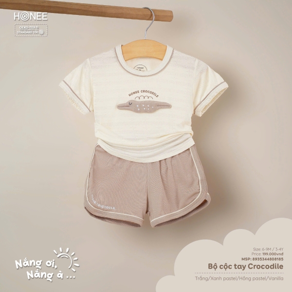 (C5.5) Bộ cộc tay Crocodile 8185 Honee