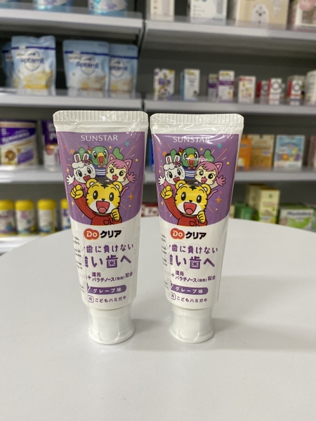 Kem Đánh Răng trẻ em Sunstar vị Nho 70g cho bé từ 3 tuổi