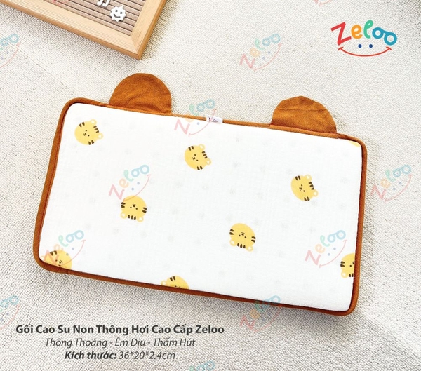 Gối cao su non Zeloo thông hơi 36x20x2.4