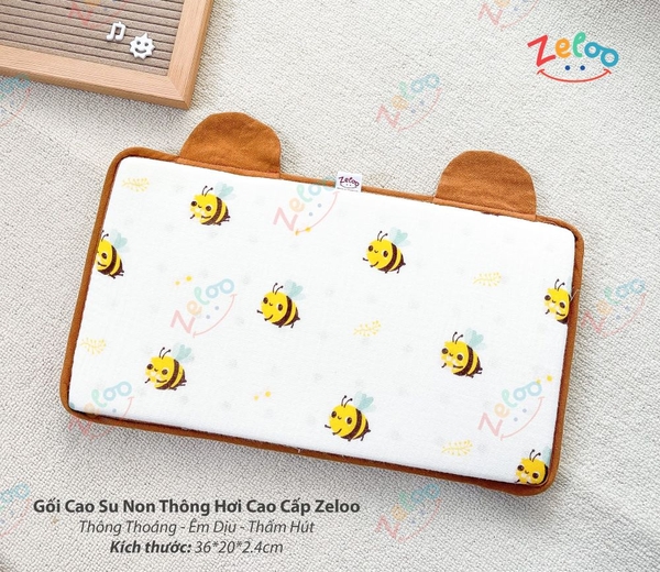 Gối cao su non Zeloo thông hơi 36x20x2.4