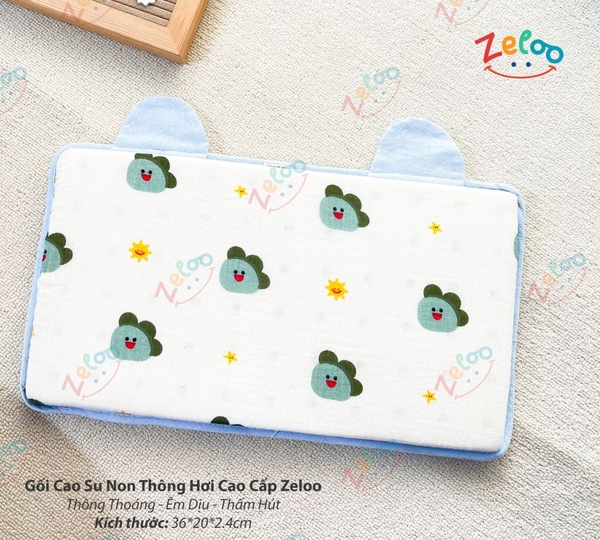 Gối cao su non Zeloo thông hơi 36x20x2.4