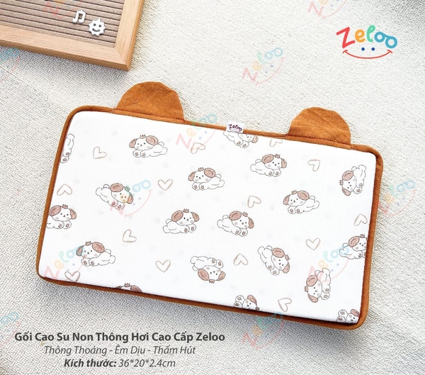Gối cao su non Zeloo thông hơi 36x20x2.4