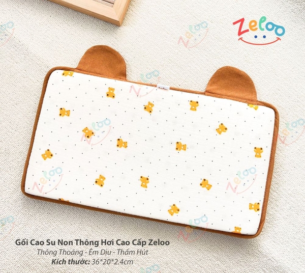 Gối cao su non Zeloo thông hơi 36x20x2.4