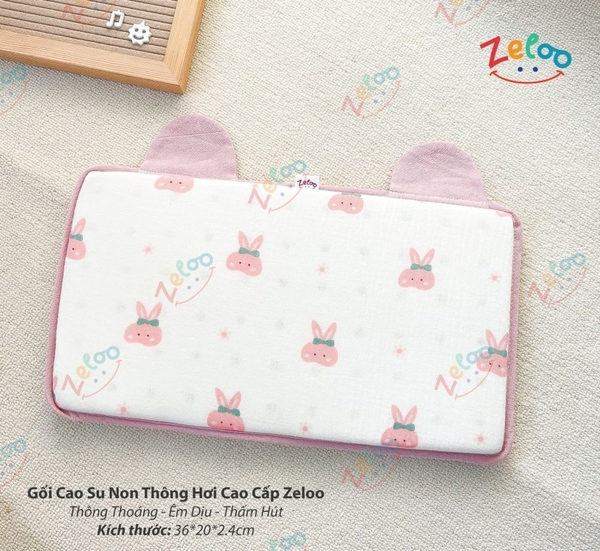 Gối cao su non Zeloo thông hơi 36x20x2.4