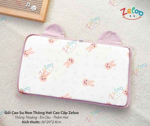 Gối cao su non Zeloo thông hơi 36x20x2.4