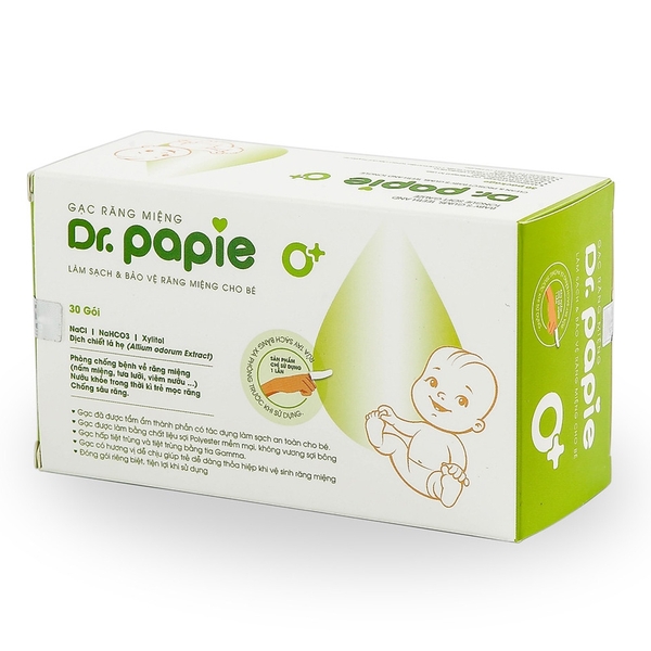 Gạc răng miệng Dr.Papie 0+ (30 gói)