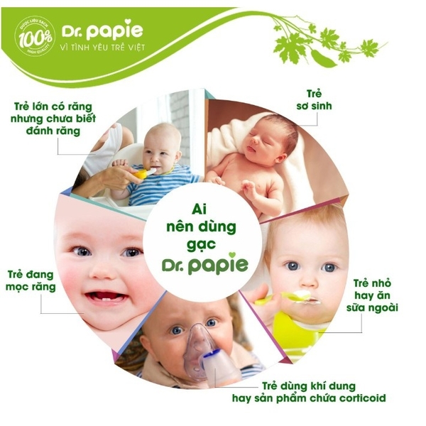 Gạc răng miệng Dr.Papie 0+ (30 gói)