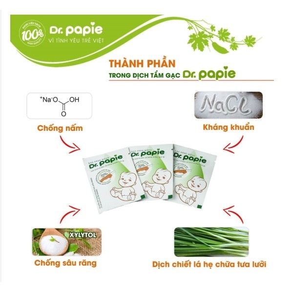 Gạc răng miệng Dr.Papie 0+ (30 gói)