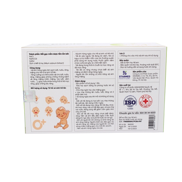 Gạc răng miệng Dr.Papie 0+ (30 gói)
