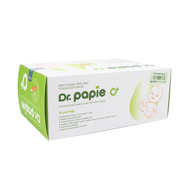 Gạc răng miệng Dr.Papie 0+ (30 gói)