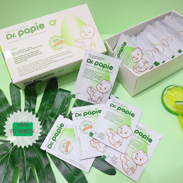 Gạc răng miệng Dr.Papie 0+ (30 gói)