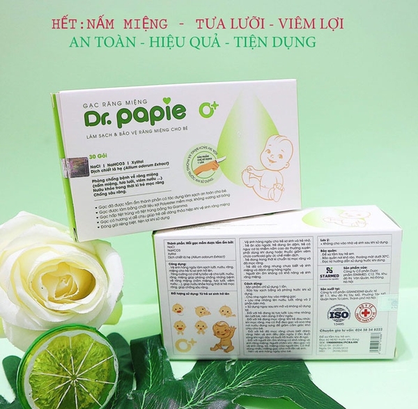 Gạc răng miệng Dr.Papie 0+ (30 gói)