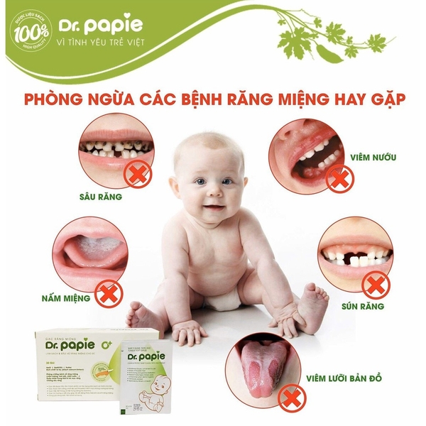 Gạc răng miệng Dr.Papie 0+ (30 gói)