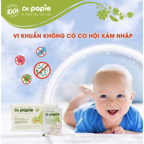 Gạc răng miệng Dr.Papie 0+ (30 gói)