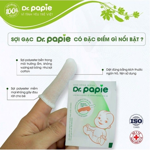Gạc răng miệng Dr.Papie 0+ (30 gói)