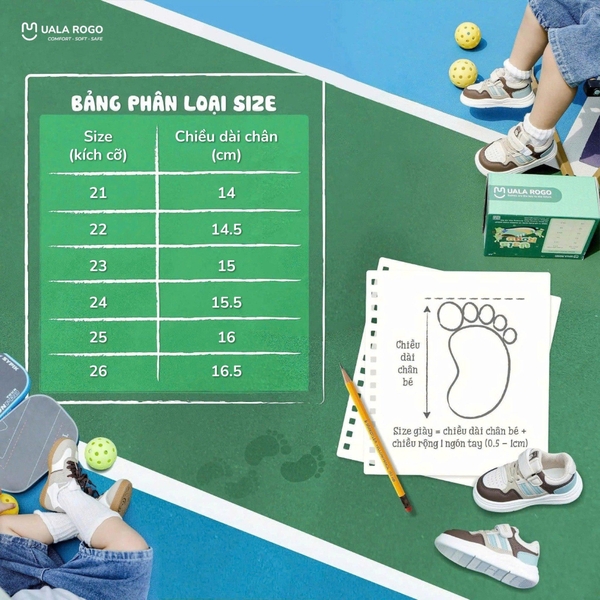 Giày cho bé UalaRogo UR 5704