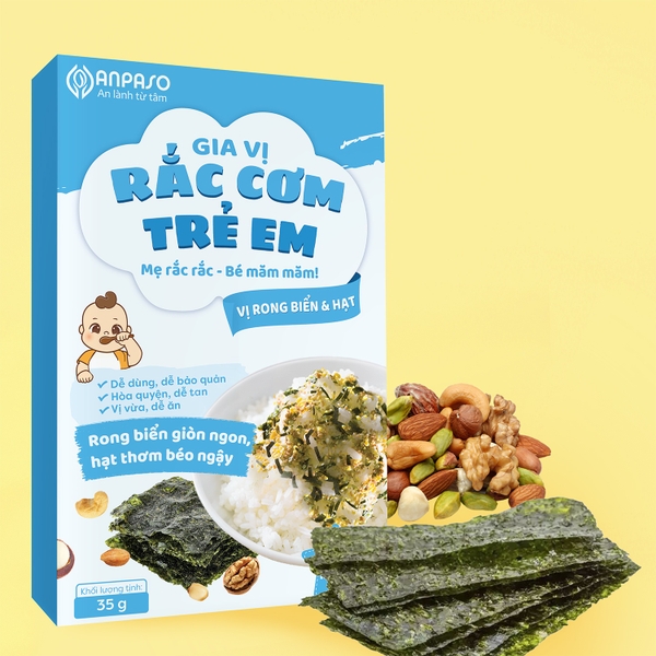 Gia vị rắc cơm trẻ em vị rong biển và hạt Anpaso 35g