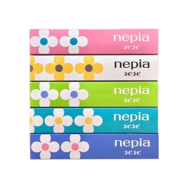 Khăn giấy khô Nepia Nhật Bản (Set 5 hộp x 150 tờ 2 lớp)