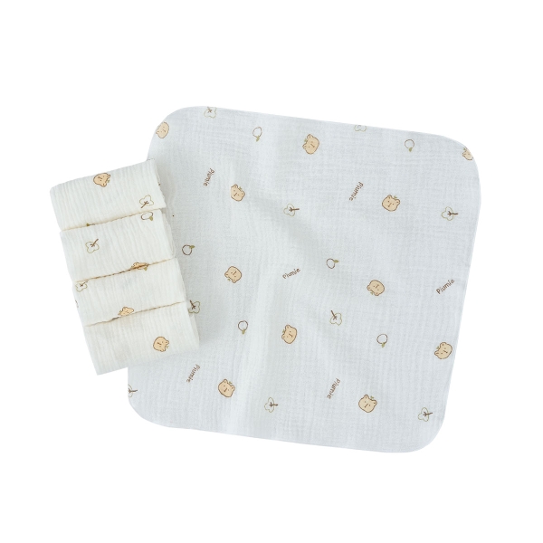 Hộp 5 khăn sữa Muslin Piumie 2 lớp - Piu Muslin (30x30CM)