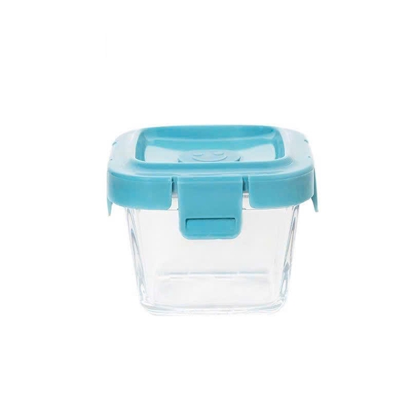 Hộp trữ đông thủy tinh hình mặt cười có vạch chia 140ml