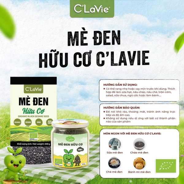 Mè đen hữu cơ C’LaVie 90g