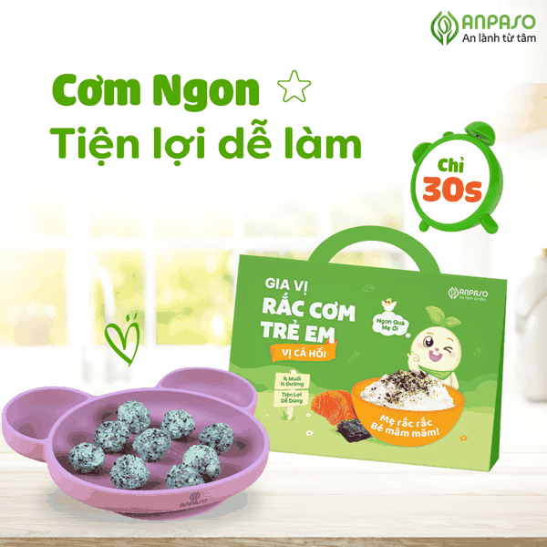 Gia vị rắc cơm trẻ em vị Cá Hồi Anpaso 35g (12M+)