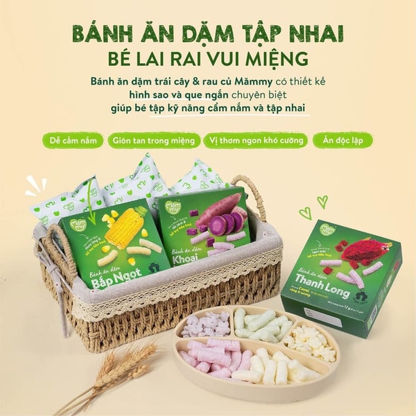Bánh gạo ăn dặm Mămmy vị chuối 50g (7M+)