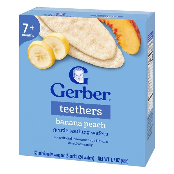 Bánh gạo ăn dặm Gerber vị Chuối Đào 48g (cho bé trên 7 tháng)