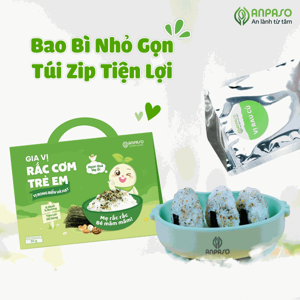 Gia vị rắc cơm trẻ em vị Rong Biển và Hạt Anpaso 35g (12M+)