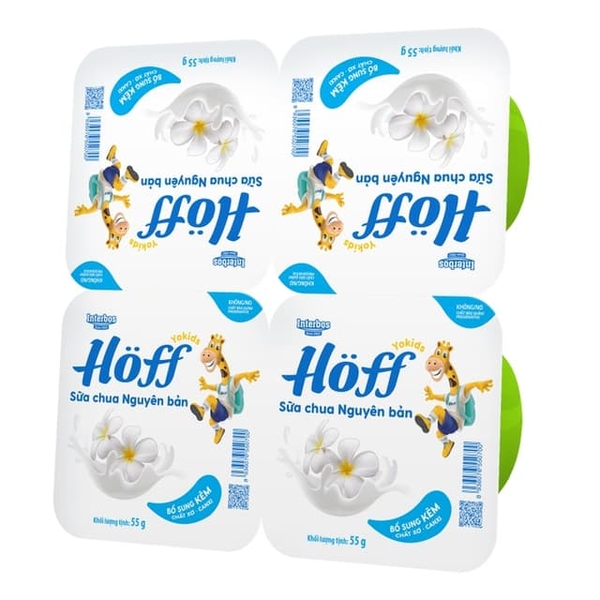 Sữa chua có đường Hoff vị nguyên bản 4x55g (6M+)