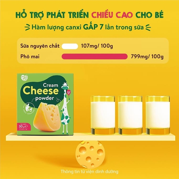 Bột phô mai kem tách muối ăn dặm Mămmy 30g (6M+)