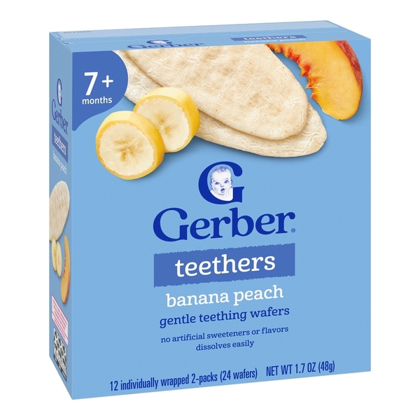 Bánh gạo ăn dặm Gerber vị Chuối Đào 48g (cho bé trên 7 tháng)