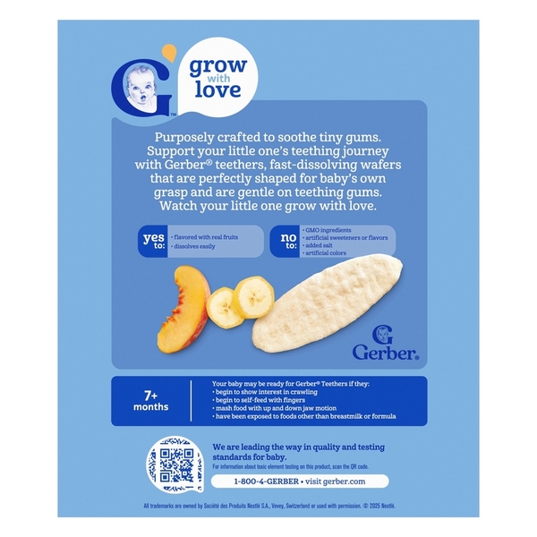 Bánh gạo ăn dặm Gerber vị Chuối Đào 48g (cho bé trên 7 tháng)