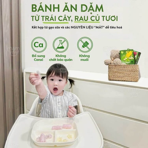 Bánh gạo ăn dặm Mămmy vị chuối 50g (7M+)
