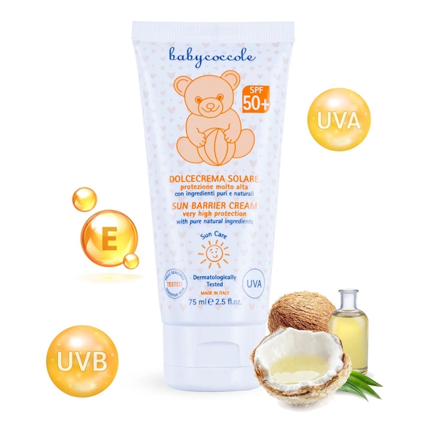 Kem chống nắng cho bé Babycoccole 75ml (0M+)