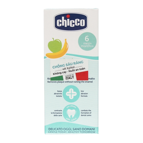 Kem đánh răng hương Chuối Táo Chicco cho bé trên 6 tháng tuổi