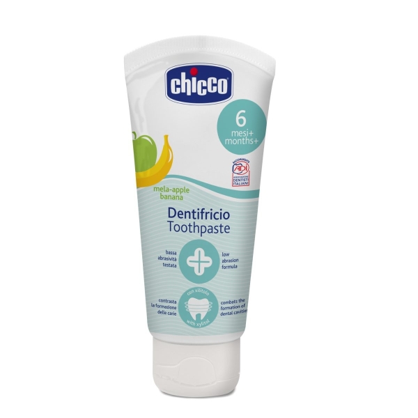 Kem đánh răng hương Chuối Táo Chicco cho bé trên 6 tháng tuổi