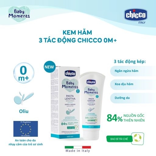 Kem hăm 3 tác động Chicco 100ml (0M+)