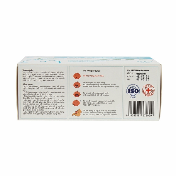 Khăn lau hạ sốt Dr.Papie cho bé 3M+