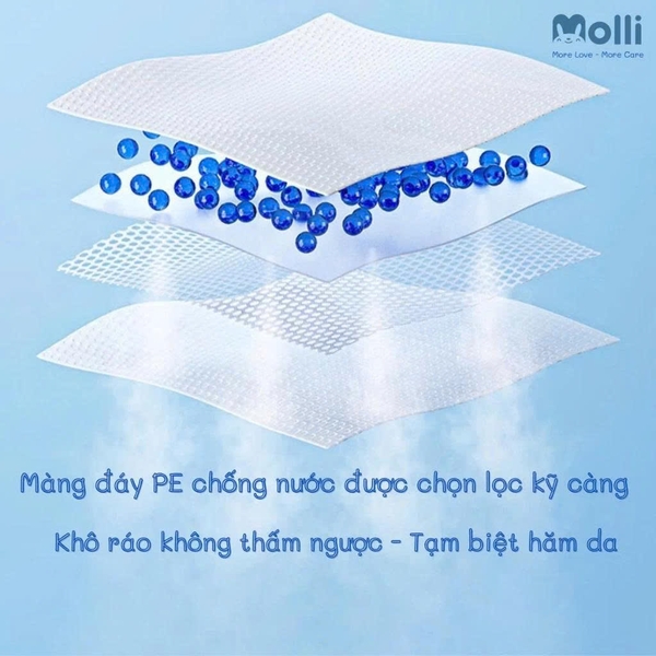 Miếng Lót Chống Thấm Dùng Một Lần Molli Cho Bé
