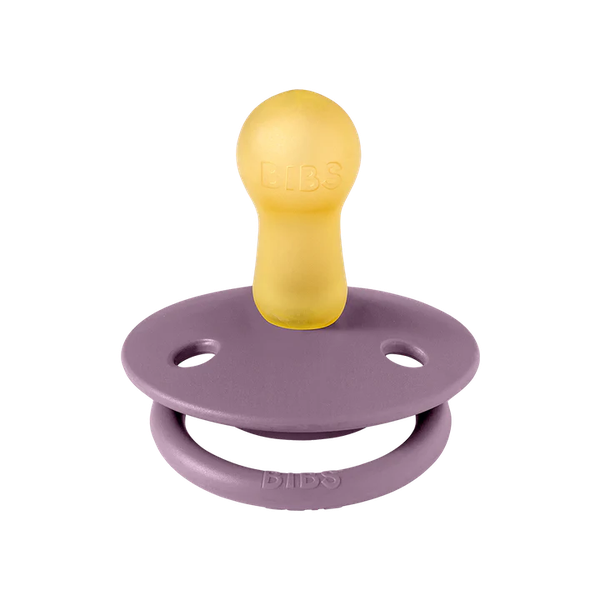 Ty ngậm núm tròn cao su tự nhiên BIBS Pacifier De Lux Latex  Size 2 trên 6 tháng tuối, Mauve
