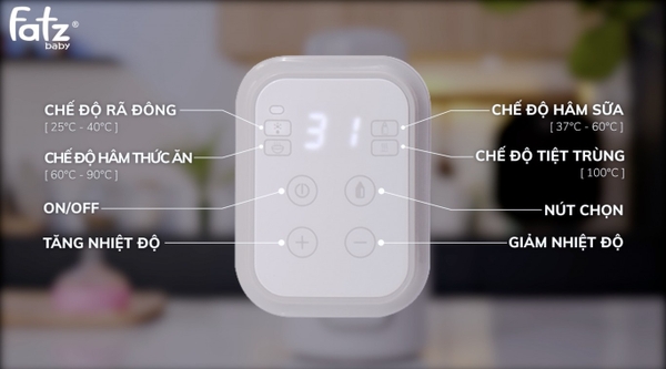 Máy hâm sữa và tiệt trùng Fatzbaby Mono 7 FB3010TN
