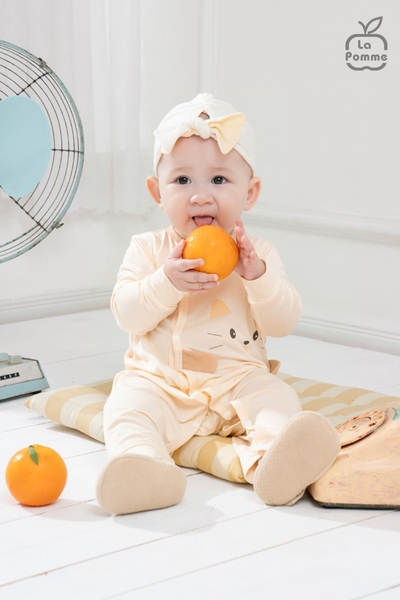 Body dài tay La Pomme mimi đáng yêu (Màu Be)